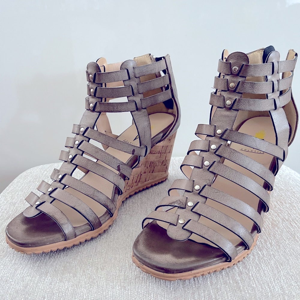 Volatile gray gladiator sandal 8
